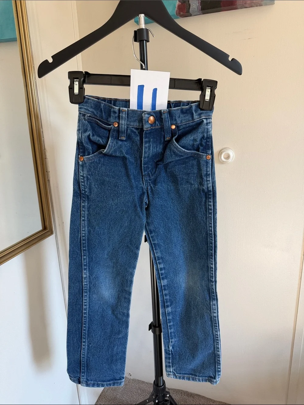 Wrangler Kids Dark Blue Denim Jeans 7 Slim